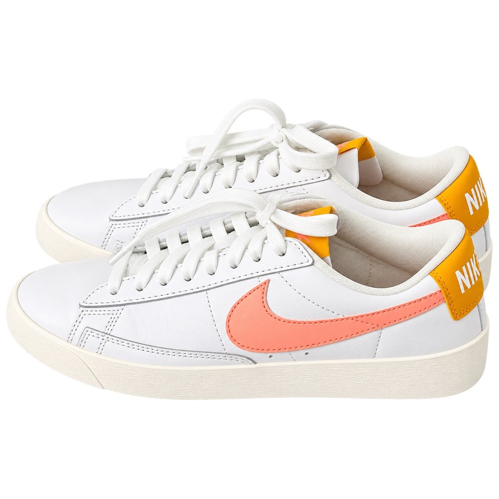 Nike Blazer Low Leather White Sunset Pulse Gold AV9370-112 Mens 8.5 Womens 10